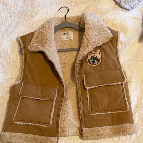 Elodie Jackets & Blazers - Elodie Brown Sherpa-Lined Kids Vest